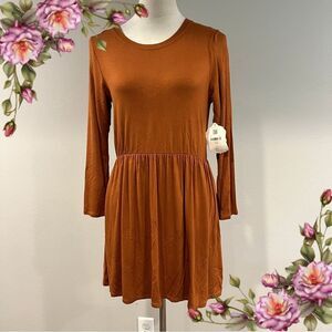Altard State Long‎ Sleeve Rust mini Dress size small